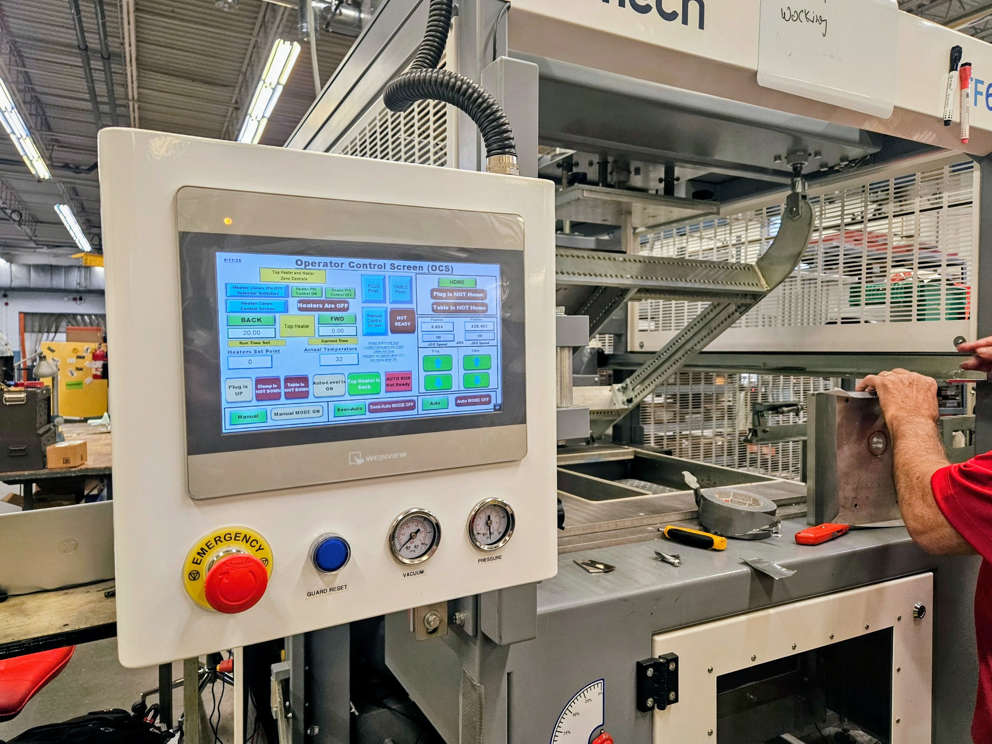 Formech machine image after controls modernization